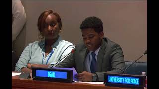 H.E Cherinet Hariffo Delivered a statement on the role of Local Legitimacy. 