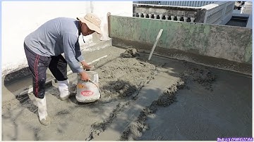 Kỹ thuật cán nền ước để qua đêm cán sân thượng nhà phố chuẩn không bộp