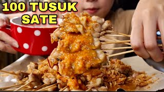 MUKBANG 100 TUSUK SATE TAICHAN , PEDAS NYA BIKIN NAGIH !!! 🤭💦 BGST MEDAN #jejezhuang