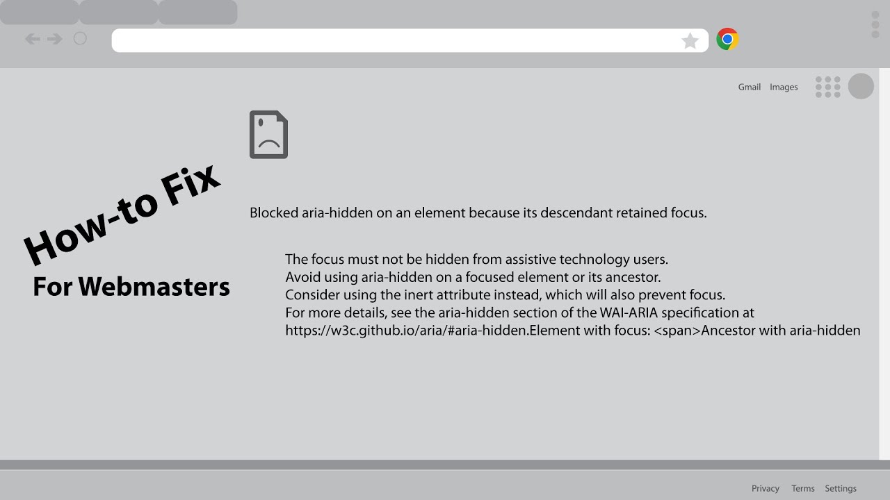 How-to Fix aria hidden on element because its descendant retained focus ...