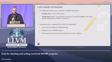 2022 LLVM Dev Mtg: Tools for checking and writing non-trivial DWARF programs
