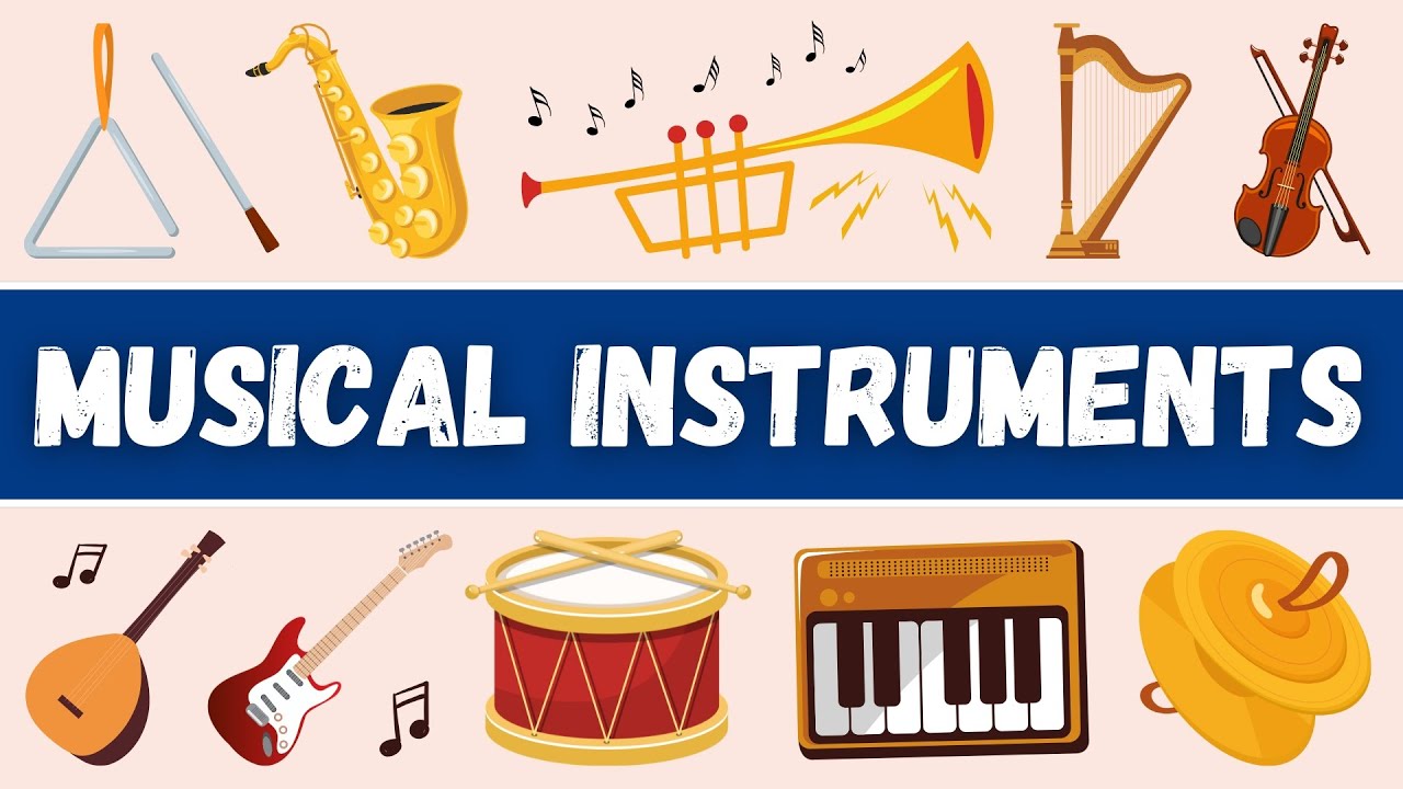 100 Musical Instruments in English | Learn Instrument Names with