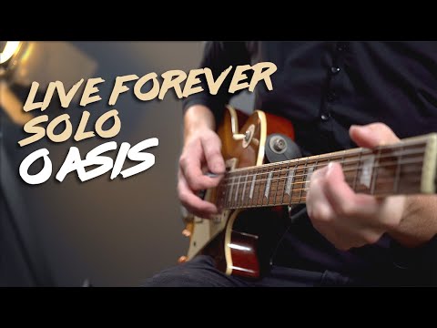 OASIS - Live Forever SOLO Guitar lesson tutorial