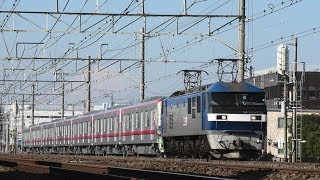 【EF210-105牽引】東武70000系71717F甲種輸送 藤沢~辻堂通過【4K】