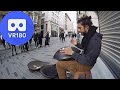 VR180 - Street Musician is Playing Hung Drum in Taksim / Istanbul