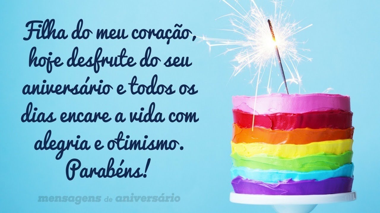 feliz, Mensagem de Aniversário, são, ao, Feliz Aniversário, filha, Telemens...