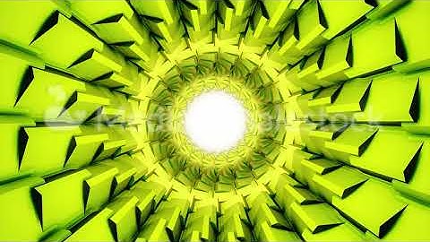 Abstract rotating bright tunnel with the white light in its center, seamless loop. Animation
