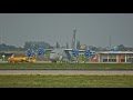 Very rare antonov an70 taking off from leipzighalle airport germany
