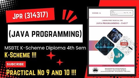Java Programming Practical no 9 and 10 MSBTE K-Scheme diploma 4th sem #viralvideo#dmcomputer#ytvideo