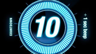 10 seconds Countdown Timer \/ with Beep Every 1 sec 🔵