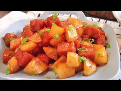 Super Easy Luncheon Meat w/ Potatoes Stir Fry Recipe 餐肉马铃薯 Spam with Potatoes