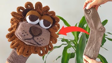 🧦 DIY Lion Sock Puppet – Easy Handmade Puppet Idea