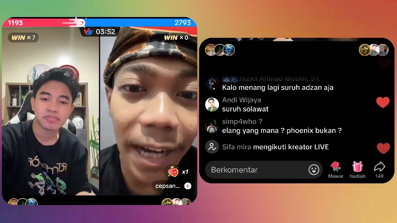 PK Fiki vs Sanud. ngakak parah Sanud ngamuk kalah terus gara gara tugba.#fikinaki #tugbakiara