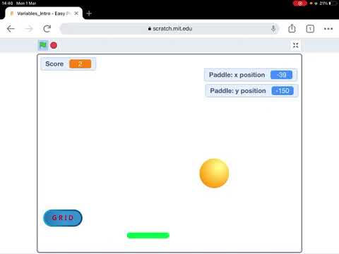 Pong game with scoring