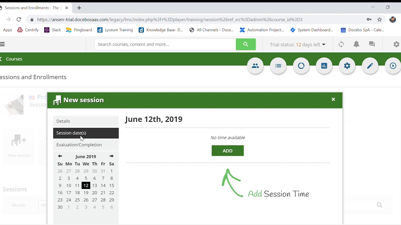 ILT course with 3 sessions enrolling 1 instructor and 3 users - YouTube