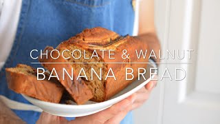 Chocolate & walnut banana bread | Pinch of JJUM