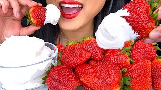 ASMR STRAWBERRY FRUIT PLATTER with Whipped Cream (NO TALKING) | ASMR Phan