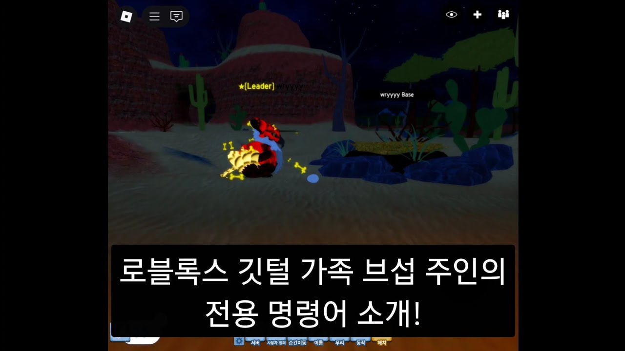 명령어 소개!  //  로블록스 깃털 가족