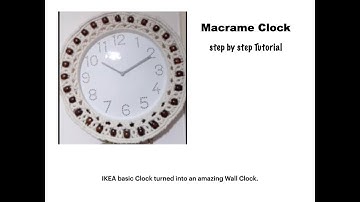 Macrame Wall Clock Tutorial(part-1)!!