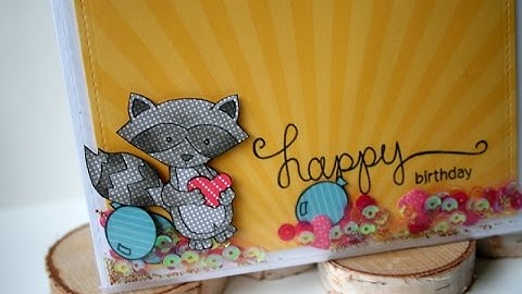 WRMK Fuse Tool on a Birthday Shaker Card featuring Newton