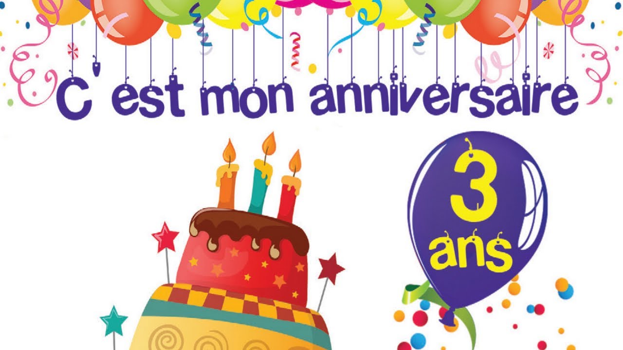 Tres bon anniversaire H pour tes 3 ans. Passe une très bonne journée et à  lundi pour fêter ça tous - Maison d'assistante maternelle Les P'Tits  Loups du Bois Joli