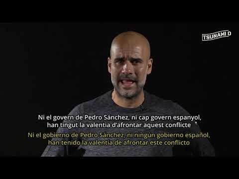 VÍDEO Guardiola, en nom del Tsunami: «Demanem a la comunitat internacional que intervingui»