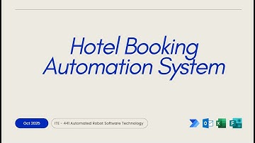 Project RPA :  Hotel Booking Automation System (ระบบจัดการการจองห้องพักออนไลน์และแจ้งเตือนอัตโนมัติ)