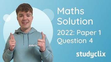 Studyclix: Leaving Cert Higher Level Maths - 2022 Mock P1 (Option A) Q4