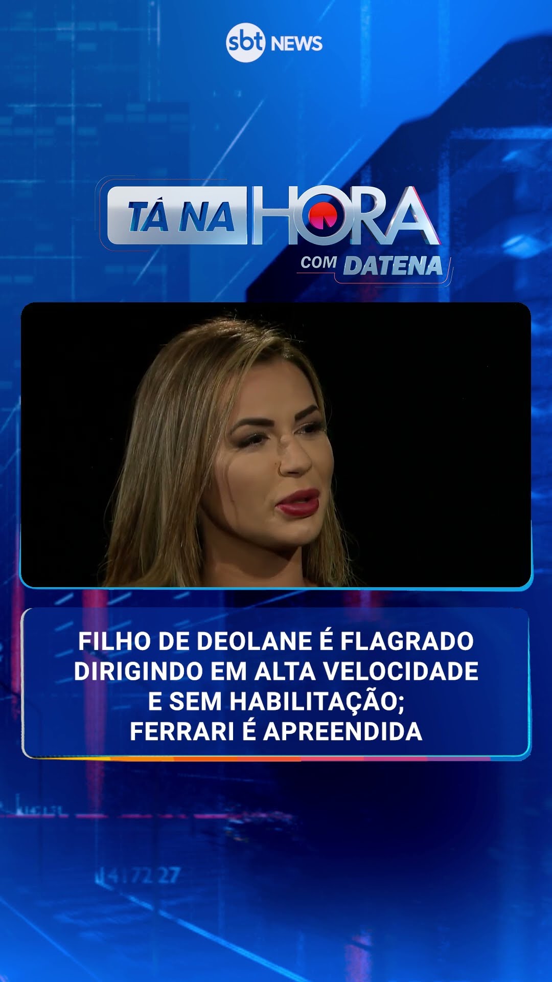 Filho de Deolane é flagrado dirigindo em alta velocidade e sem habilitação; Ferrari é apreendida