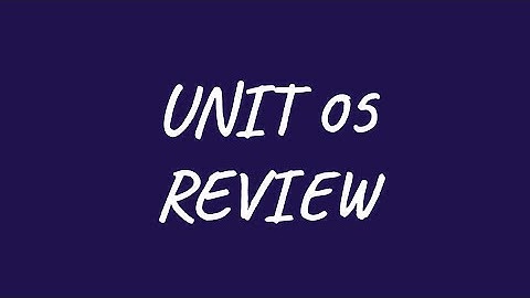 Unit 5 Review