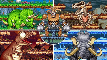 Joe & Mac: Returns (Arcade) All Bosses (No Damage)