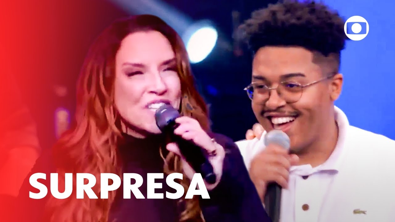 Ana Carolina e Papatinho fazem surpresa para D x! | Domingão | TV Globo