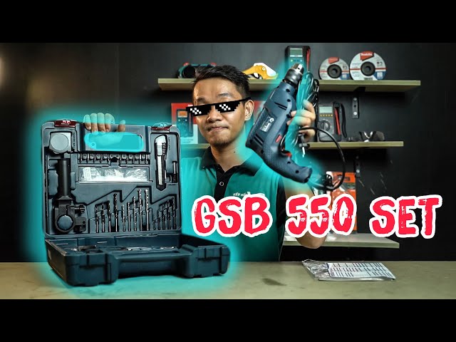 Trên tay vali máy khoan động lực Bosch GSB 550 Set | 100 món phụ kiện đi kèm