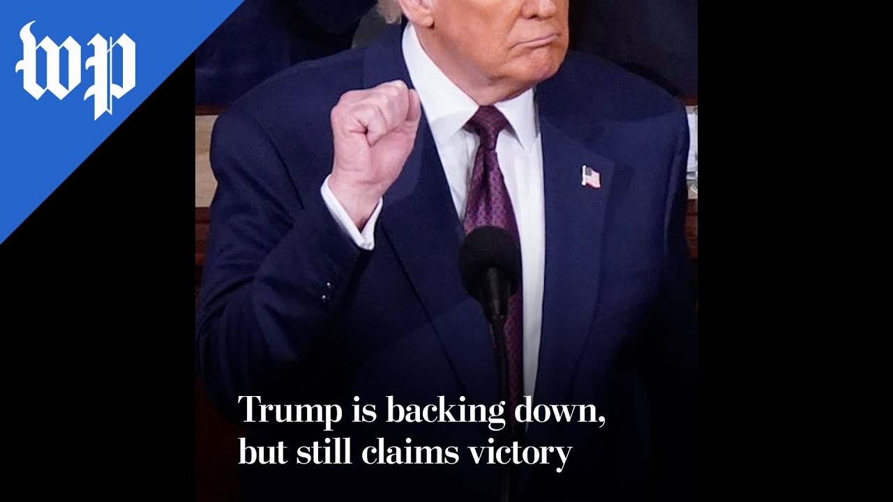 Trump is backing down, but still claims victory