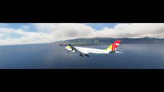 LatinVFR Airbus A340 into Madeira (hand flown)