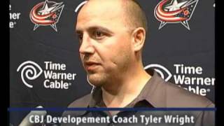 Blue Jackets Development Camp Interviews-Tyler Wright (Columbus Wired TV: 6/28/11)
