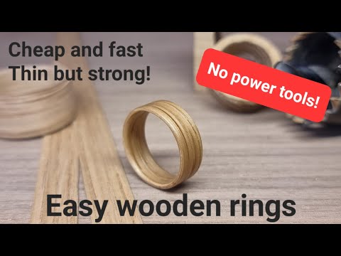 The easiest way to make wooden rings! (No lathe, no drill, no