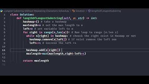 3. Longest Substring Without Repeating Characters|| Leetcode Solve || Window Sliding