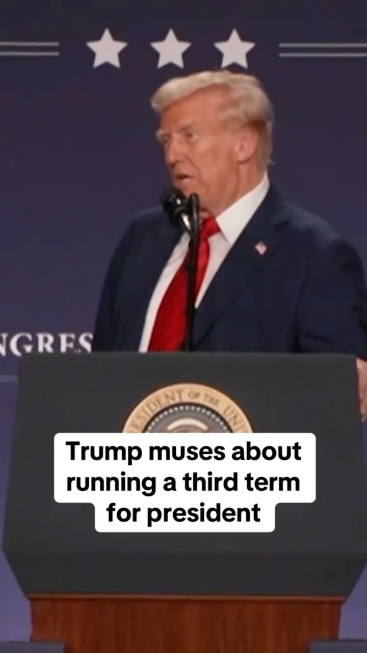 Trump muses about running for third term as president #shorts