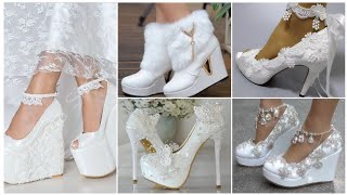 حذاء عروس أبيض/احذية عروسة2023 كعب عالي اختاري اللي يناسبك#explorer
