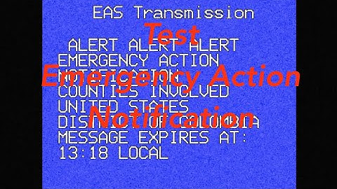EAS Reenactment Mock: 2011 Test EAN with the "ALERT ALERT ALERT" Screen