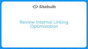 Review internal linking optimisation with Sitebulb