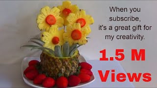 Pineapple and Strawberry Sunflowers | When you subscribe, it's a great gift for my creativity.