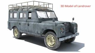 Old Landrover Car 3D Model