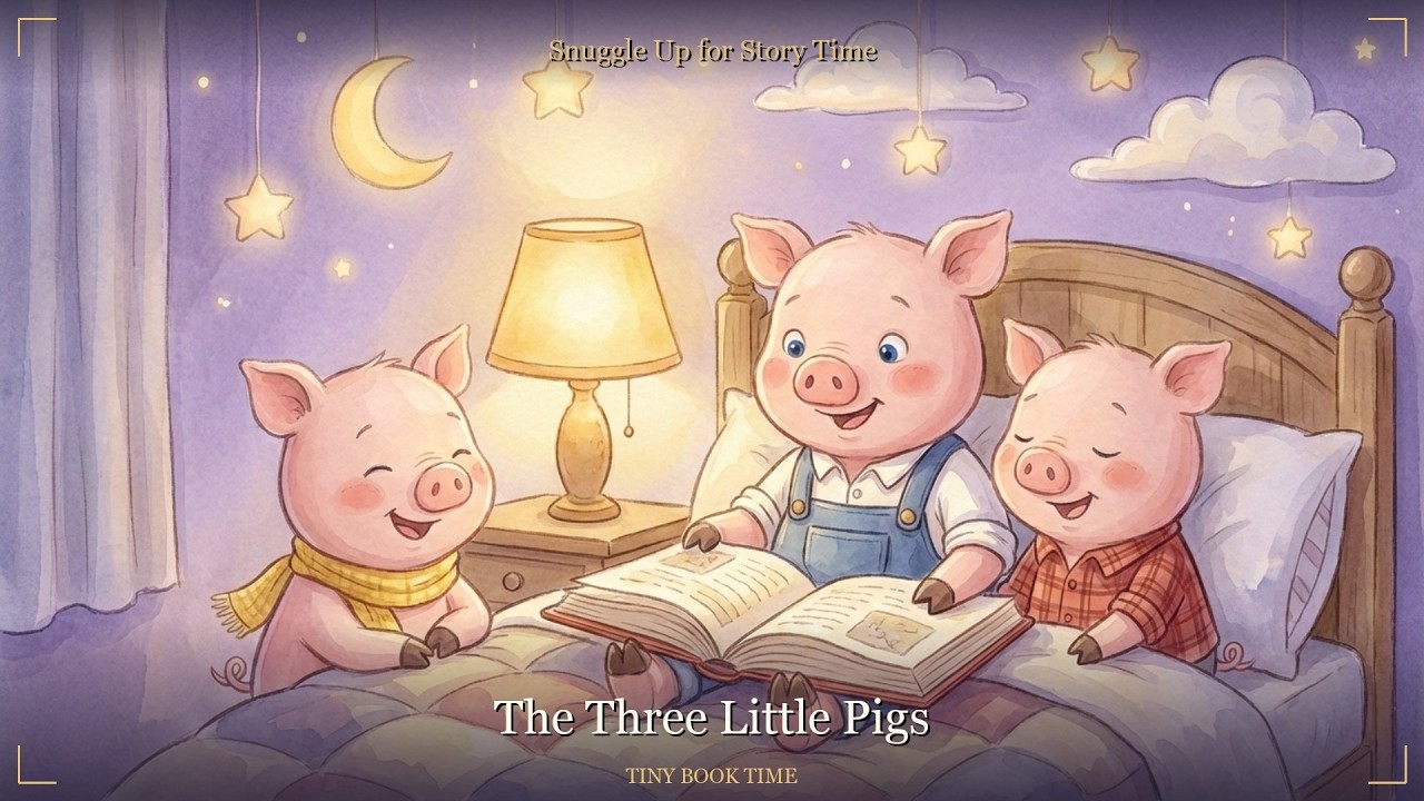 🌙 The Three Little Pigs | Bedtime Story for Kids | Calming Read Aloud 💤