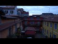 Dawn in Milan, Italy - Window View - Real Footage - 4k - Urban Sounds