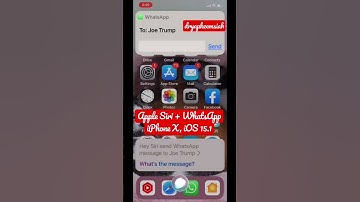 Using Apple Siri to write and send WhatsApp message in hands-free mode during driving.