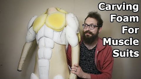 How to Make a Muscle Suit - Part 2 - Carving Upholstery Foam - Cosplay Tutorial