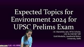Expected Topics for Environment 2024 for UPSC Prelims Exam @ doorsteptutor.com