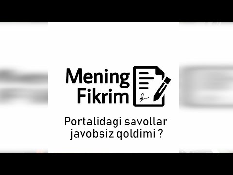 Mening Fikrim partalidagi savollar javobsiz qoldimi?